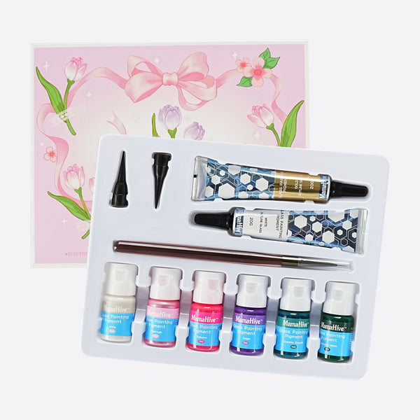 Tulip Garden Glass Paint Set (6 Colors) - Jewel Tones